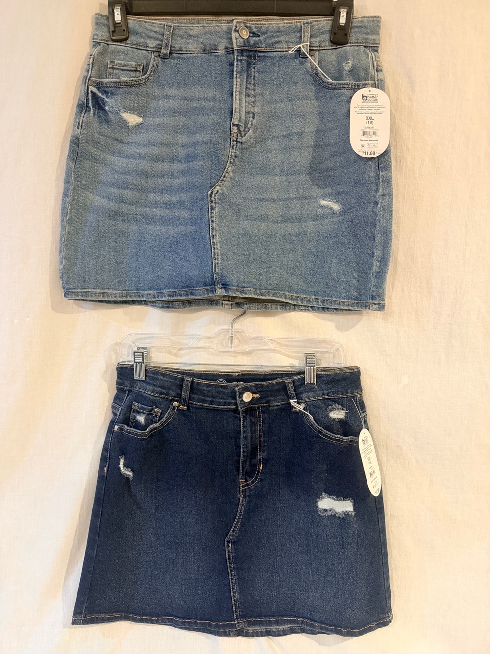 2 Girls Denim Skirts